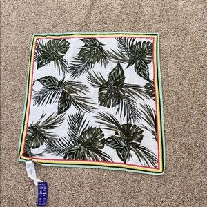 & Other Stories Green Leaf Print Scarf